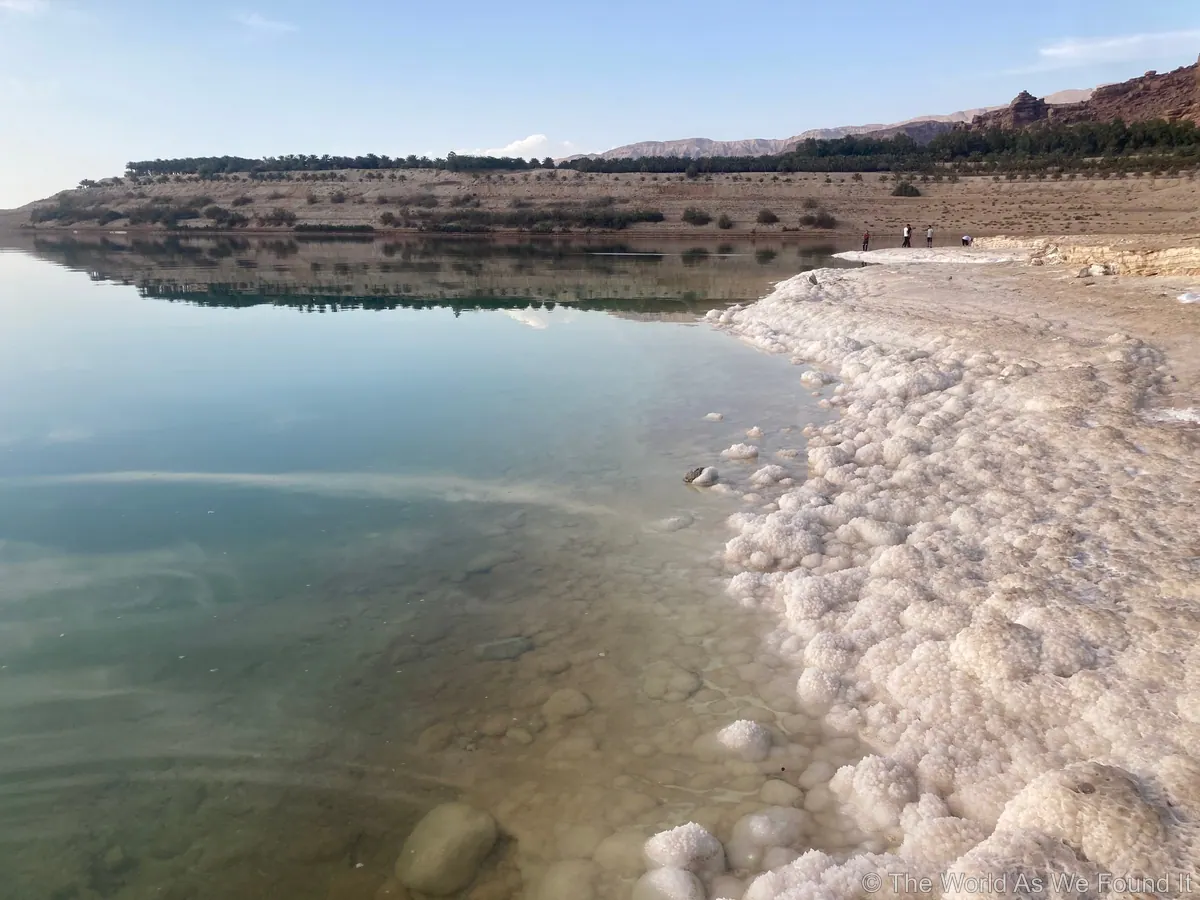 Salt formations beside the Dead Sea in Jordan