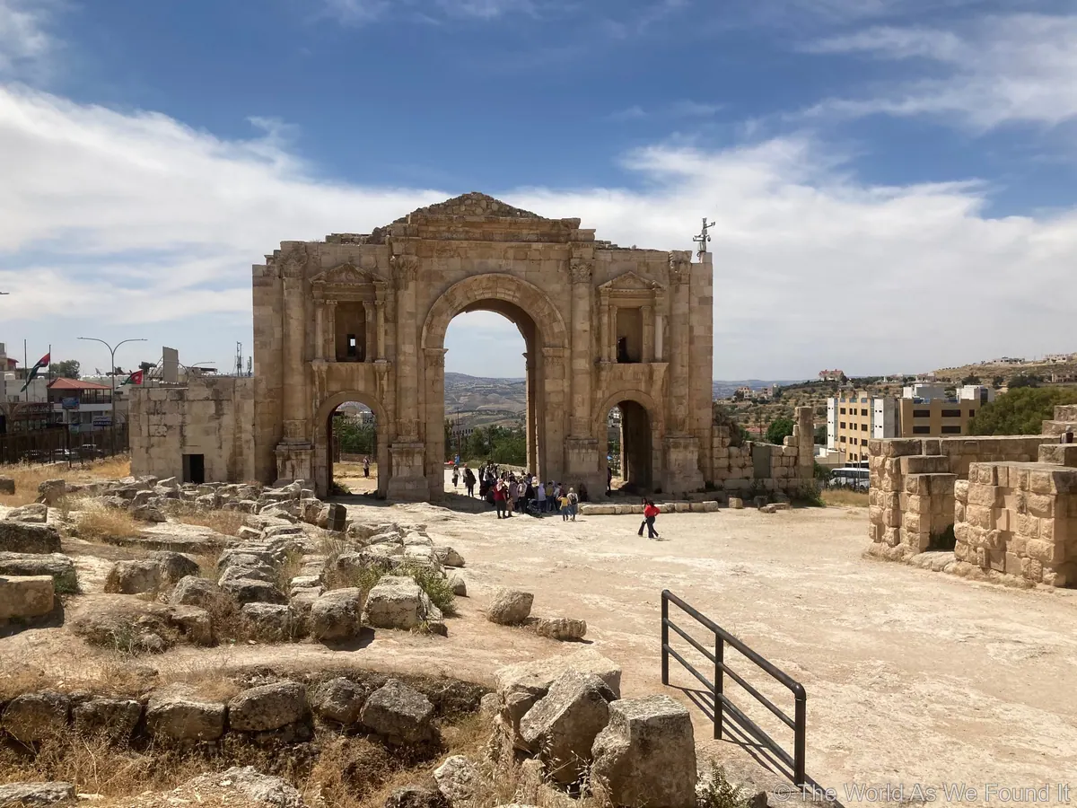 Hadrian’s Arch at Jerash in Jordan