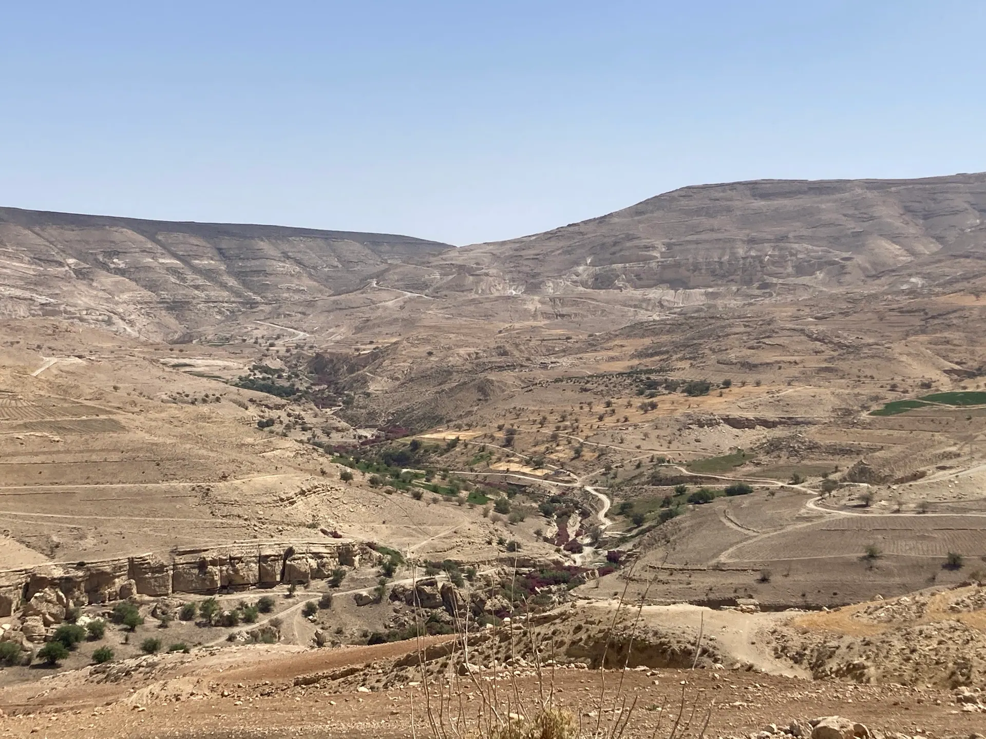 Road through the Jordanian landscape