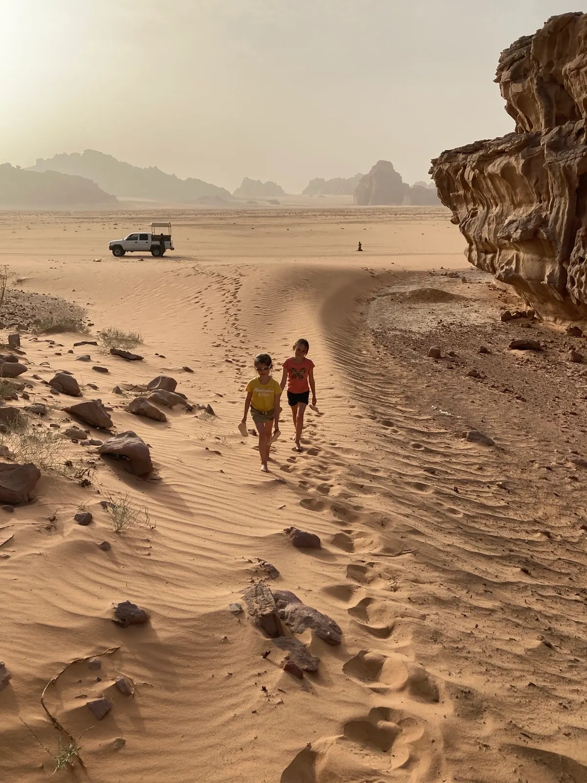 Desert landscape at Wadi Rum in Jordan
